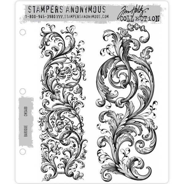 Baroque - Tim Holtz Cling Stamps - made by Stampers Anonymous and Art Gone Wild