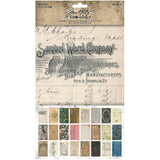 pack of Tim Holtz Idea-Ology Paper Backdrops Volume 1 - Double sided Surfaces Cardstock
