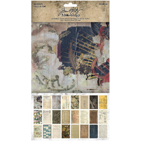pack of Tim Holtz Idea-Ology Surfaces - Backdrops Vol 2