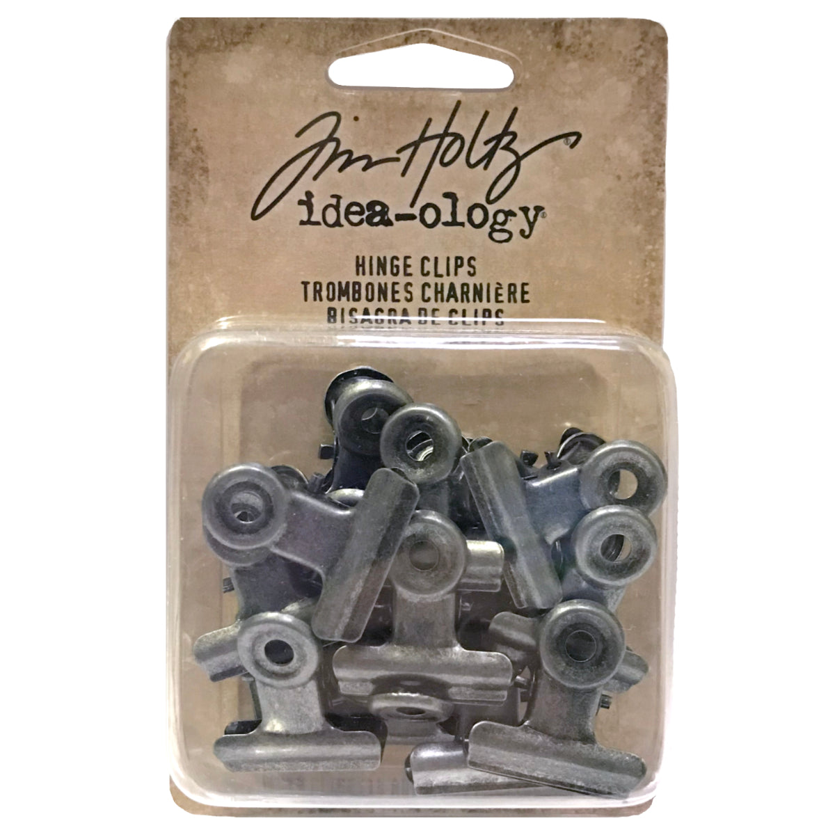 Tim Clips Tim Holtz Idea-Ology - Metal Fasteners - Small Hinge Clips - 19mm wide ...