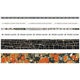 Halloween Design Tape, 6 Rolls ... by Tim Holtz Idea-Ology - 6 (six) rolls of decorative adhesive washi tape in long strips, each 6 yards (5.49 m) long, 4 narrow, 2 wide. 1 (one) of each design. image showing the designs