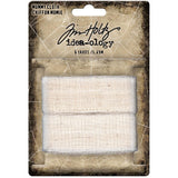 Mummy Cloth - 6 yards ... by Tim Holtz Idea-Ology - 1" wide natural white fabric for mixed media, assemblage projects, off-the-page marvels and party decor. 1 long length, 6 yards (5.49 metres).  Tim Holtz Mummy Cloth or Mummy Wrap is a very long length of soft natural coloured cheesecloth or muslin type of material with a soft loose weave that is easy to tie, distress, pull apart and stain. 