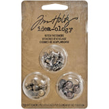 Hitch Fasteners ... by Tim Holtz Idea-Ology - Metal hardware comprising of 2 pieces (knob and screw) used to attach objects or use as doorhandles, drawer handles or hangers for assemblage projects, papercrafts and visual arts. 12 (twelve) pieces.