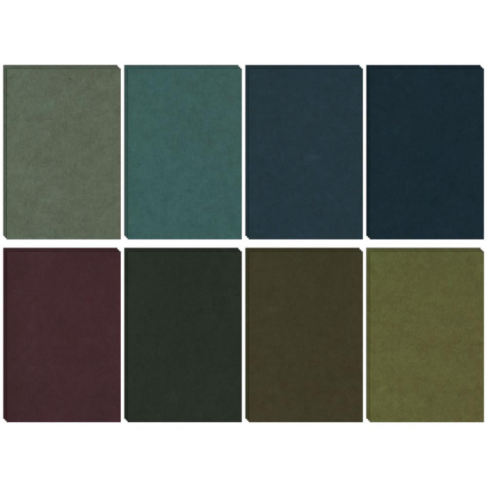 examples of Tim Holtz Idea-Ology Surfaces - Kraft Stock 6x9 - Cool Colours
