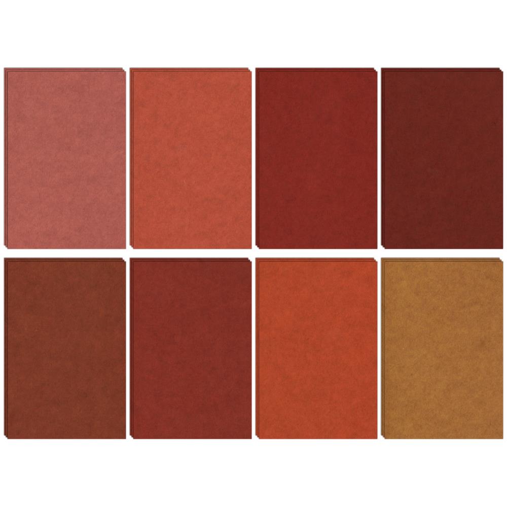 Tim Holtz Idea-Ology Surfaces - Kraft Stock 6x9 - Warms of Reds and Pinks Cardstock