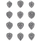 example showing Tim Holtz Idea-Ology - Hearts Silver Coloured Metal Adornments