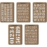 example of the Stencil Cards ... Tim Holtz Idea-Ology - 5 (five) heavyweight Kraft sheets with cut-out letters, numbers and symbols.