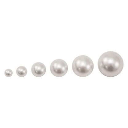 overview of Pearl Baubles - by Tim Holtz Idea-Ology, Christmas ... smooth round pearl coloured shiny beads with a beautiful pearlised finish, in various sizes (2-3mm to 13mm), undrilled. 60 (sixty) beads without holes.