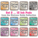image showing the colours of Set 2 of Distress Oxide Ink Pad from Tim Holtz and Ranger, for sale at Art by Jenny in Australia 