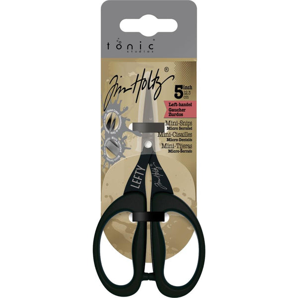 Tim Holtz Non-Stick Micro-Serrated Mini Snips - 5 inch - Left Handed
