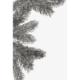 Pine Branch - 3D Texture Fades Embossing Folder ... by Tim Holtz and Sizzix (no.666048).   This beautiful embossing folder design features fresh full tips of pine tree branches (leaves or foliage), leaning into the side of the embossing folder.