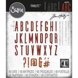 cover of Tim Holtz Thinlits Die Cutting Set by Sizzix - Alpha Classic Upper Capital Letters