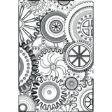 example of the Mini Mechanics - 3D Texture Fades Embossing Folder ... by Tim Holtz and Sizzix (no.665633)