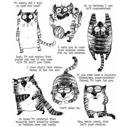 images of Tim Holtz Cling Stamps - Snarky Cat