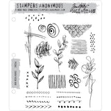 Mini Media Marks ... Doodles and Scribbles with Style! - set of 22 rubber stamps by Tim Holtz