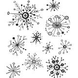Retro Flakes - Tim Holtz Cling Rubber Stamps for Christmas 2020 at Art by Jenny