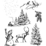 Winterscape - Tim Holtz Cling Rubber Stamps for Christmas 2020 at Art by Jenny