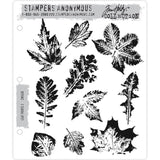 Leaf Prints (no.2) ... stamp set by Tim Holtz and Stampers Anonymous - 10 (ten) cling mounted rubber stamps (CMS450).    A beautiful collection of pressed leaves by Tim Holtz ready for us to enjoy using all year long 