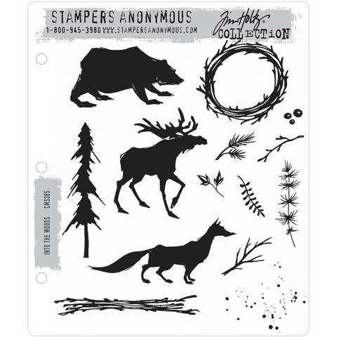 Into The Woods ... 14 rubber stamps by Tim Holtz (CMS385)