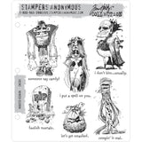 Tim Holtz Cling Stamps - Monster Reunion