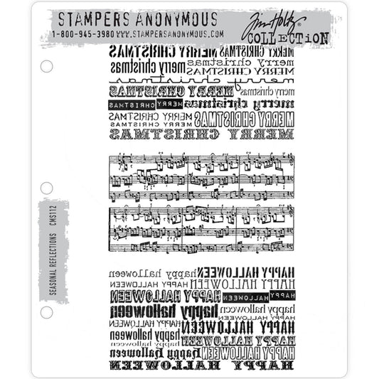 Tim Holtz Cling Stamps - Seasonal Reflections