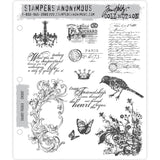 Tim Holtz cling rubber art stamps called Shabby French CMS087