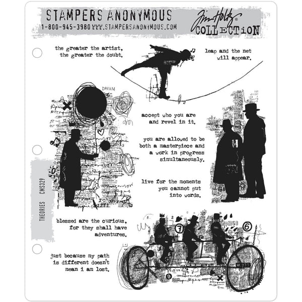 Tim Holtz Cling Stamps - Theories