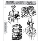 Tim Holtz cling Rubber Stamp Set by Stampers Anonymous CMS157 Time Travellers