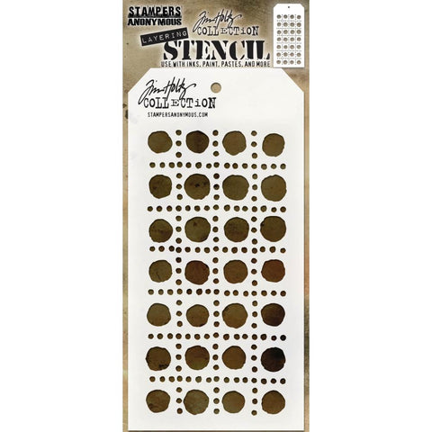 Tim Holtz Stampers Anonymous layering stencil called Dotted Line, THS155