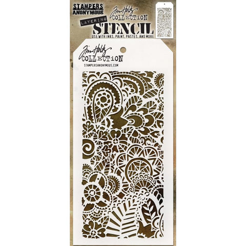 Doodle Art 2 - Tim Holtz Layering Art Stencil for Mixed Media