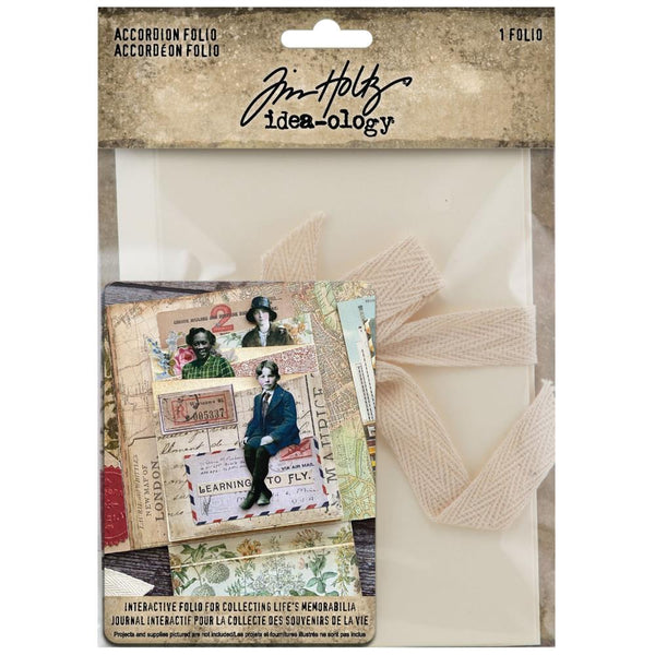 Tim Holtz Idea-Ology Accordion Folio interactive journal for collecting memorabilia and creating art