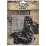 Transparent Acetate Things in a pack ... by Tim Holtz (Idea-Ology) - Die Cut Acetate Ephemera for Papercrafts - background pieces and large wings of butterflies, moths and more.