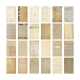Backdrops (volume 4) - Idea-Ology by Tim Holtz ... a wonderful collection of salvaged vintage memorabilia and patterns in neutral colours (that go with everything) on double sided cardstock. 24 (twenty four) sheets (48 patterns) with a smooth matte finish. Sheet size is 6"x10". TH94308. Photo of the back patterns.