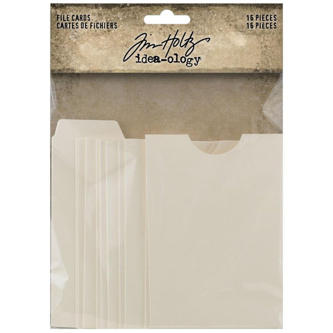 Tim Holtz Idea-Ology - File Cards - Blank 4 Styles - 16 Pieces