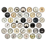 examples of Gauge Dials  - Tim Holtz Idea-Ology Embellishments for Papercrafts and Visual Arts