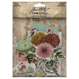 Organic Layers ... Idea-Ology Layers by Tim Holtz ... variety of vintage inspired die cut pieces of printed cardstock to use as embellishments for decorations, mixed media, cardmaking, papercraft, scrapbooking and visual arts. 45 (forty five) pieces. TH94316