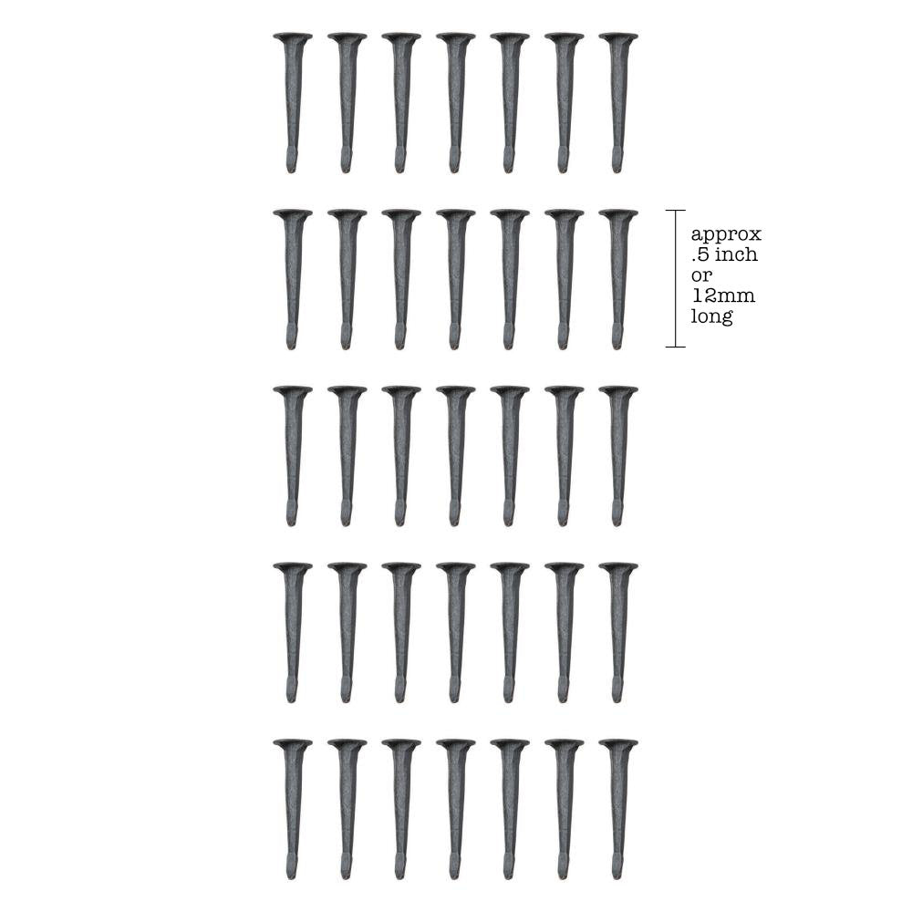 Tim Holtz Idea-Ology - Metal Fasteners - Tack Nails - 35 Pieces