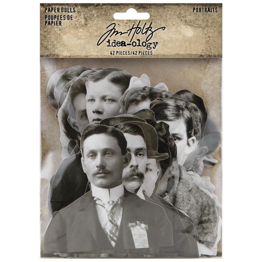 Tim Holtz Idea-Ology - Paper Dolls - Portraits - 42 Pieces