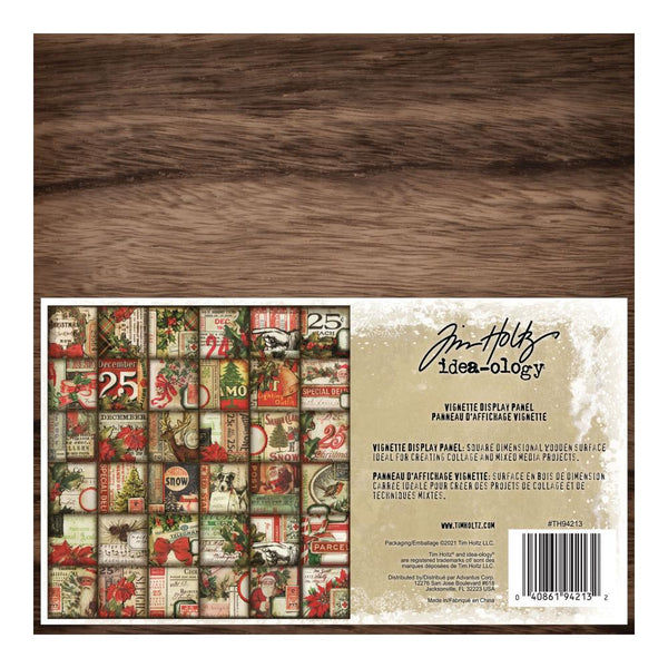 Vignette Display Tray - Square 9"x9" ... by Tim Holtz Idea-Ology. Wooden, shallow open-top box or tray to use for home decor, gifts, creative frames or mixed media projects. 1 (one) tray 9" x 9" x 1" deep.  Wooden Vignette Boxes are ideal for creating gifts, assemblage, displays, frames, dimensional collage and mixed media projects. 