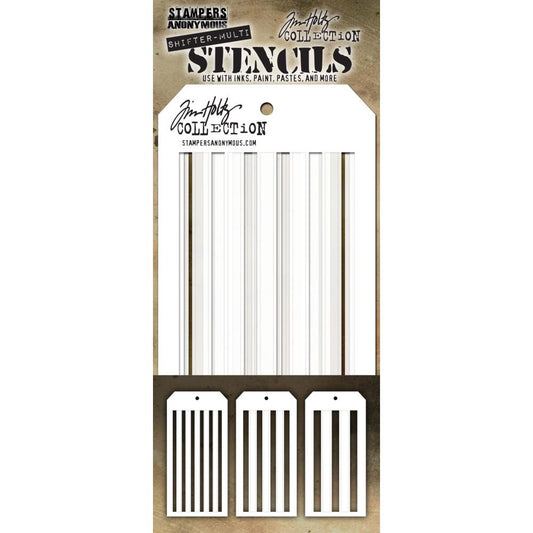 Shifter Multi Layered - Stripes ... 3 (three) layering stencils by Tim Holtz (THSM03).