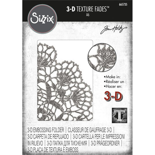 Doily - 3D Texture Fades Embossing Folder ... by Tim Holtz and Sizzix (no.665735).