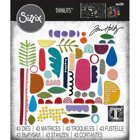 Abstract Elements ... Thinlits - Die Cutting Templates by Tim Holtz and Sizzix (no. 666280).   What a wonderful collection of shapes! There are no limits to how these pieces could be used in arts and crafts. Have fun :)