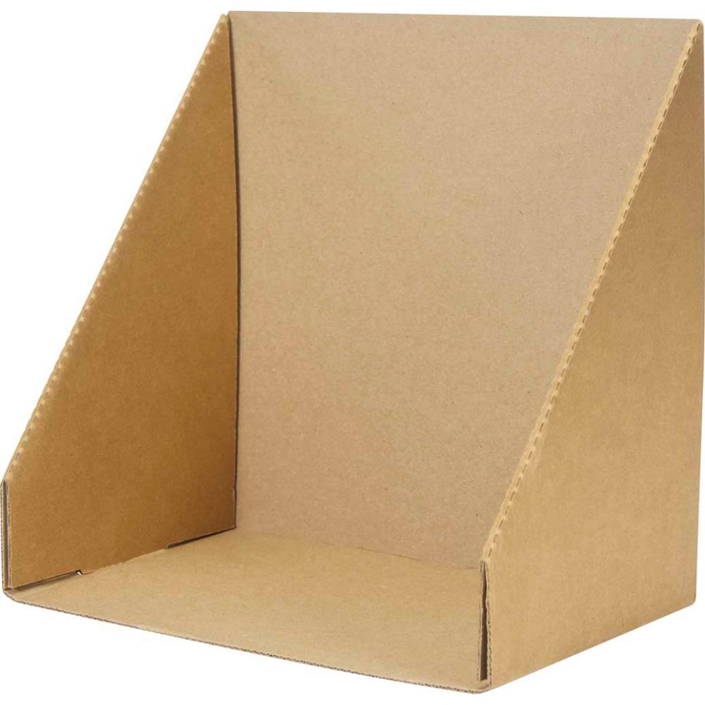 Splat Box ... by Tim Holtz and Stampers Anonymous - cardboard half-box 10 1/4" x 10 1/4" x 6 1/2" deep with angled sides. To use as a spray booth, portable storage shelf, splattering box. An easy to build flatpack!

Tim Holtz SplatBox is a handy cardboard sturdy half a box, designed to be a foolproof way to keep an area clean while creating with spray inks and paints. Easy to set up, use, close and carry, this portable spray booth is a useful and practical addition. Photo of the spray booth inside.