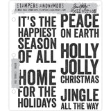 Tim Holtz Cling Stamps - Bold Tidings set 3