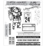 Tim Holtz Cling Stamps - Vintage Holidays