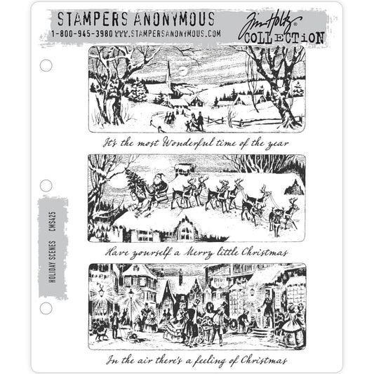 Tim Holtz Holiday Scenes Vintage Artwork as a Stamp