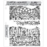 Renaissance ... 2 (two) large rubber stamps by Tim Holtz (CMS415).   The designs in this set include 2 beautiful backgrounds, perfect all year round! A stunning pair of stamps that work well as a featured area or layered under other elements.  Sizes : each stamp measures approx 3 1/4" x 5 1/4".