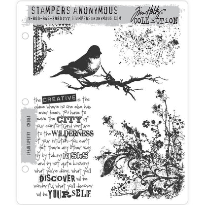 Tim Holtz Cling Stamps - Urban Tapestry