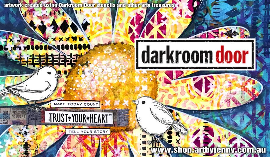 Link to Darkroom Door at Art by Jenny, an Australian owned and Australian made company who design and create red rubber (cling foam mounted) stamps and stencils.